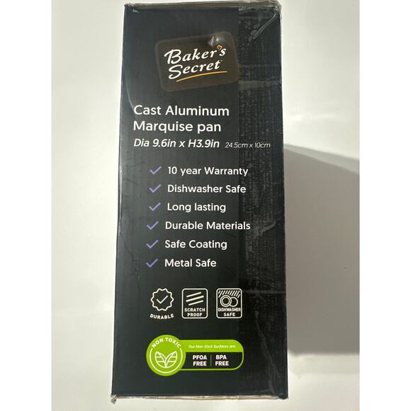 Cast Aluminum Marquise pan Bakers Secrete baking Mould for creative Cakes. NEW - Picture 3 of 10